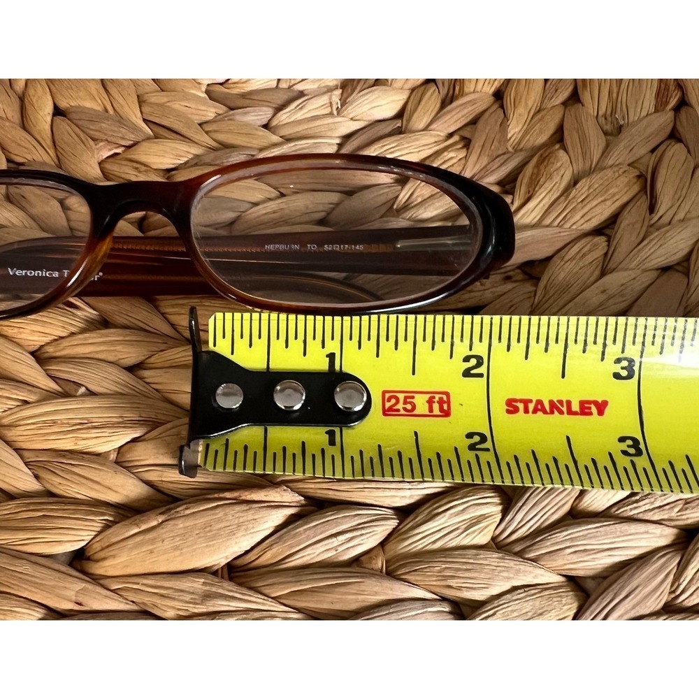 Veronica Taylor Hepburn Tortoise Oval Eyeglass Frames 52-17-145 with Case - Picture 7 of 8